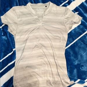 Columbia Women's Light Gray Striped Tee